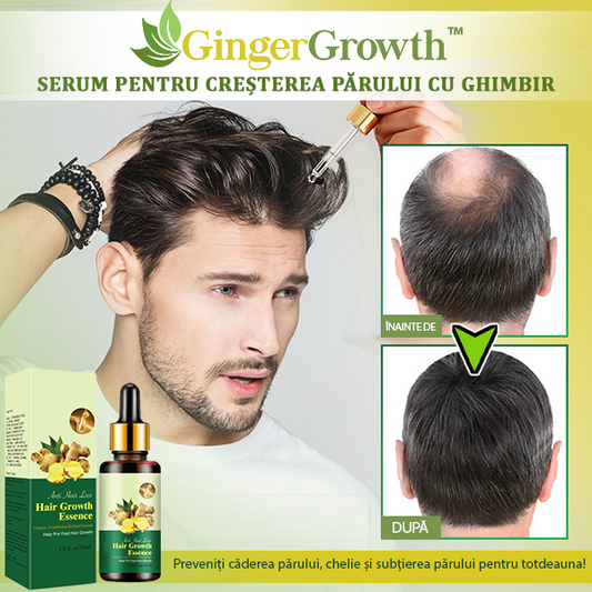 GingerGrowth™ Serum Pentru Creșterea Părului Cu Ghimbir